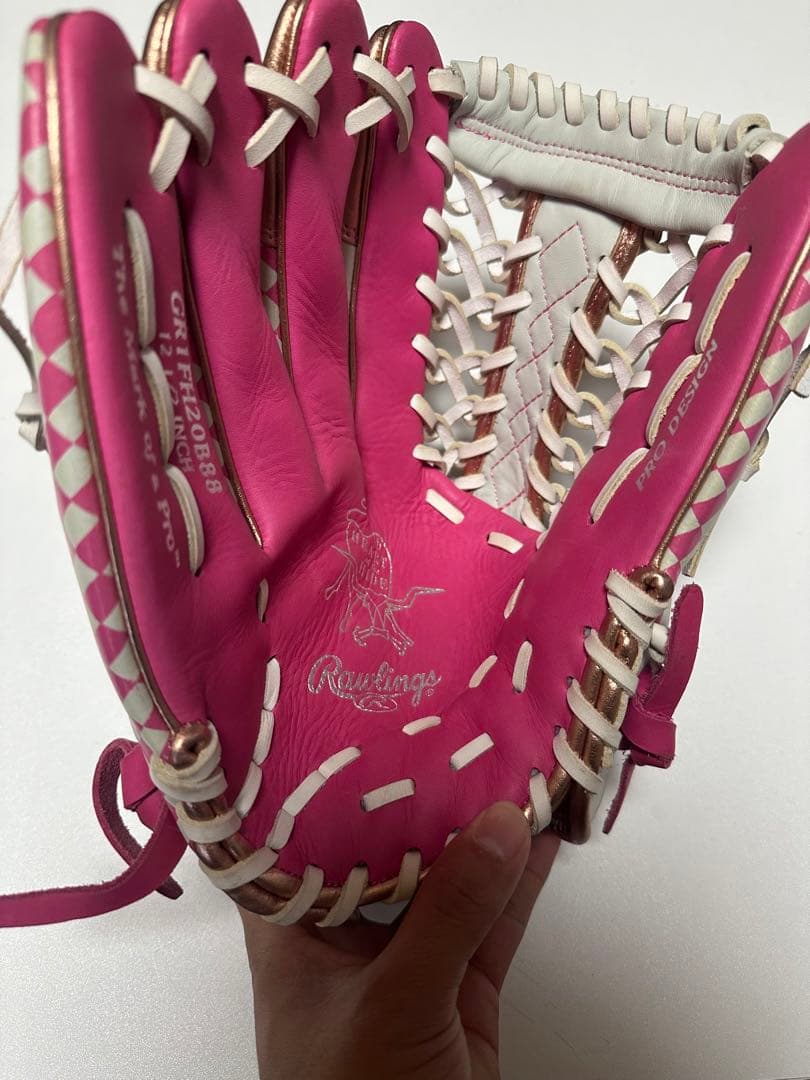 ローリングス　HOH 外野用グローブ　ピンク