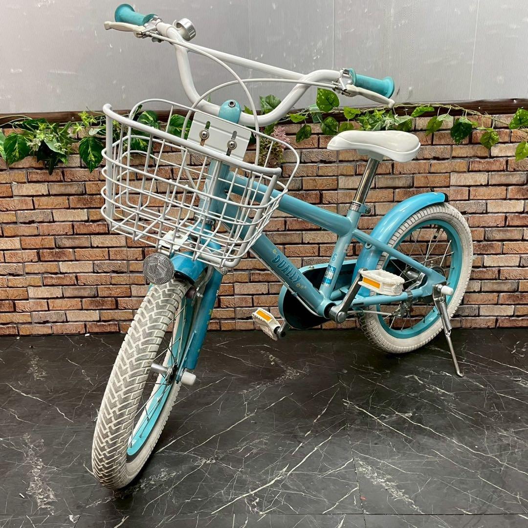【76】子供用自転車 子供車 DUALLY 水色 16インチ シングル
