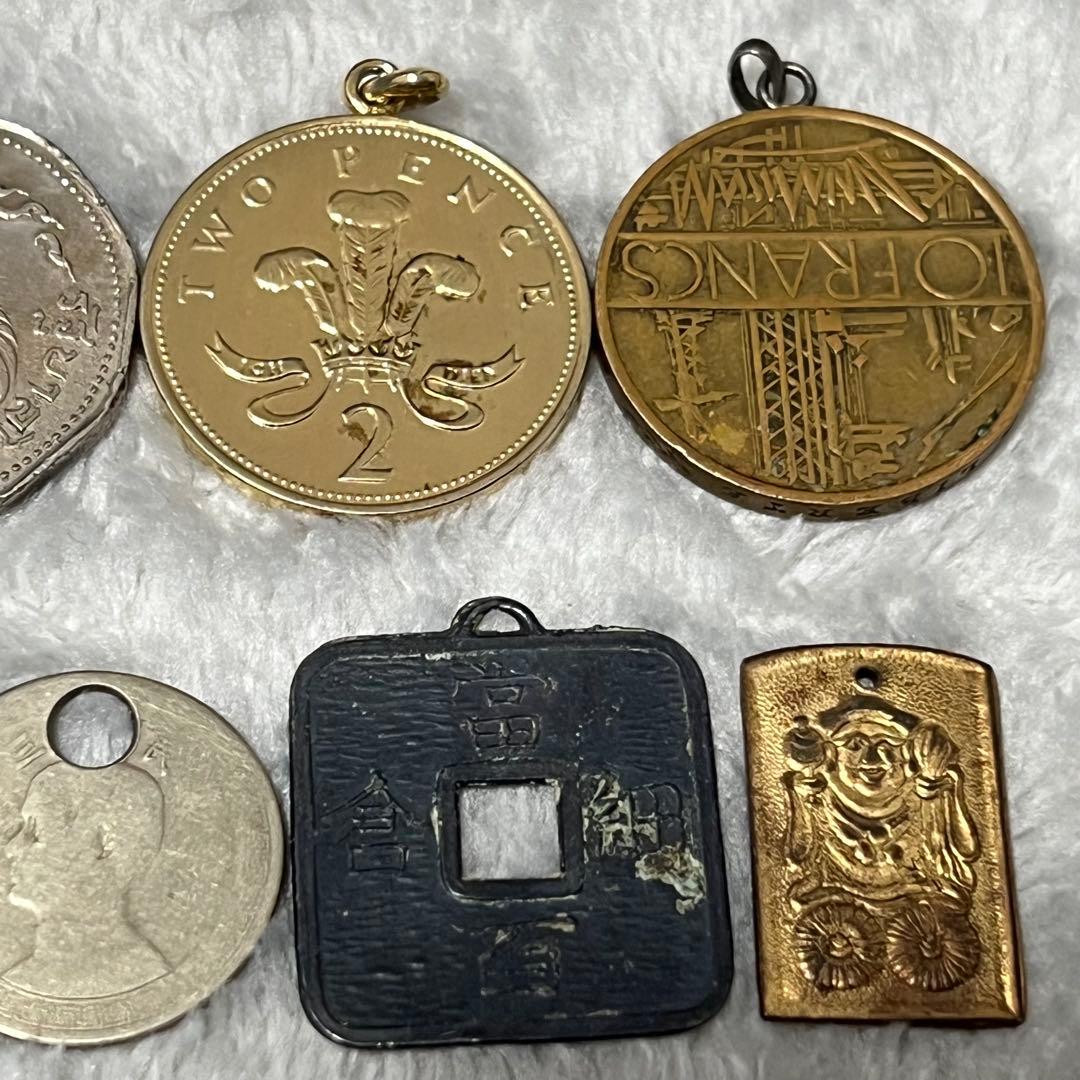ネックレス 古銭 詳細不明 コレクション整理品 遺品整理 記念硬貨　まとめ