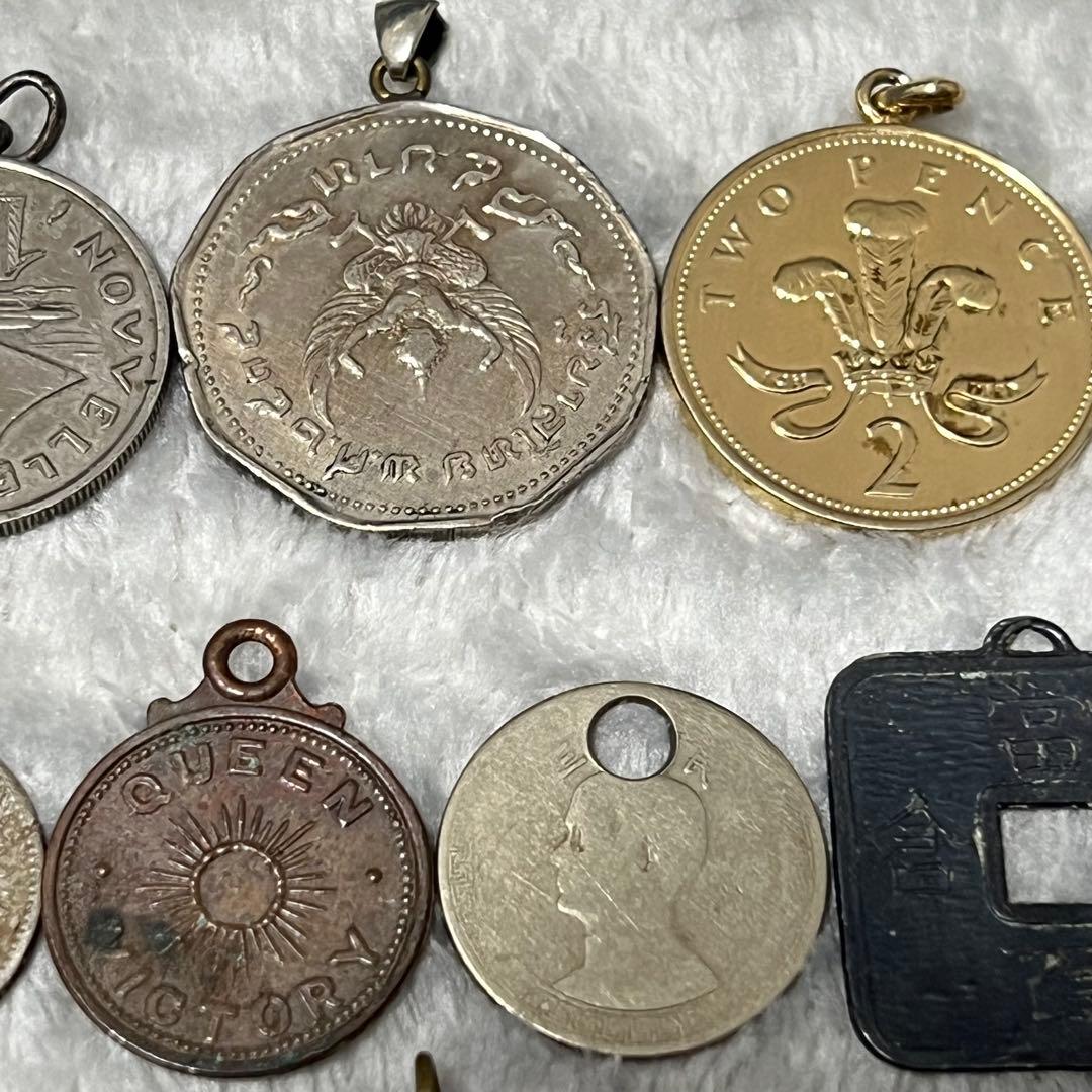 ネックレス 古銭 詳細不明 コレクション整理品 遺品整理 記念硬貨　まとめ