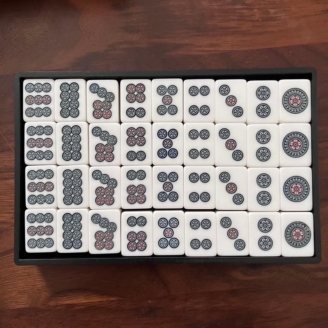 重量2.2kg高級麻雀牌 夢のスーパー特選牌 大洋化学 ユリア樹脂 背面黄色美品