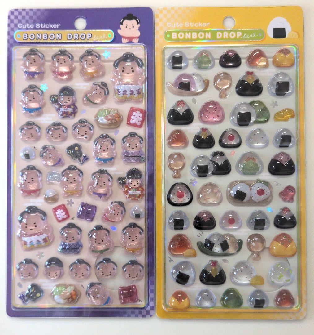 正規品ボンボンドロップシール和柄　クーリア　舞妓　忍者お相撲おにぎりお寿司柴犬