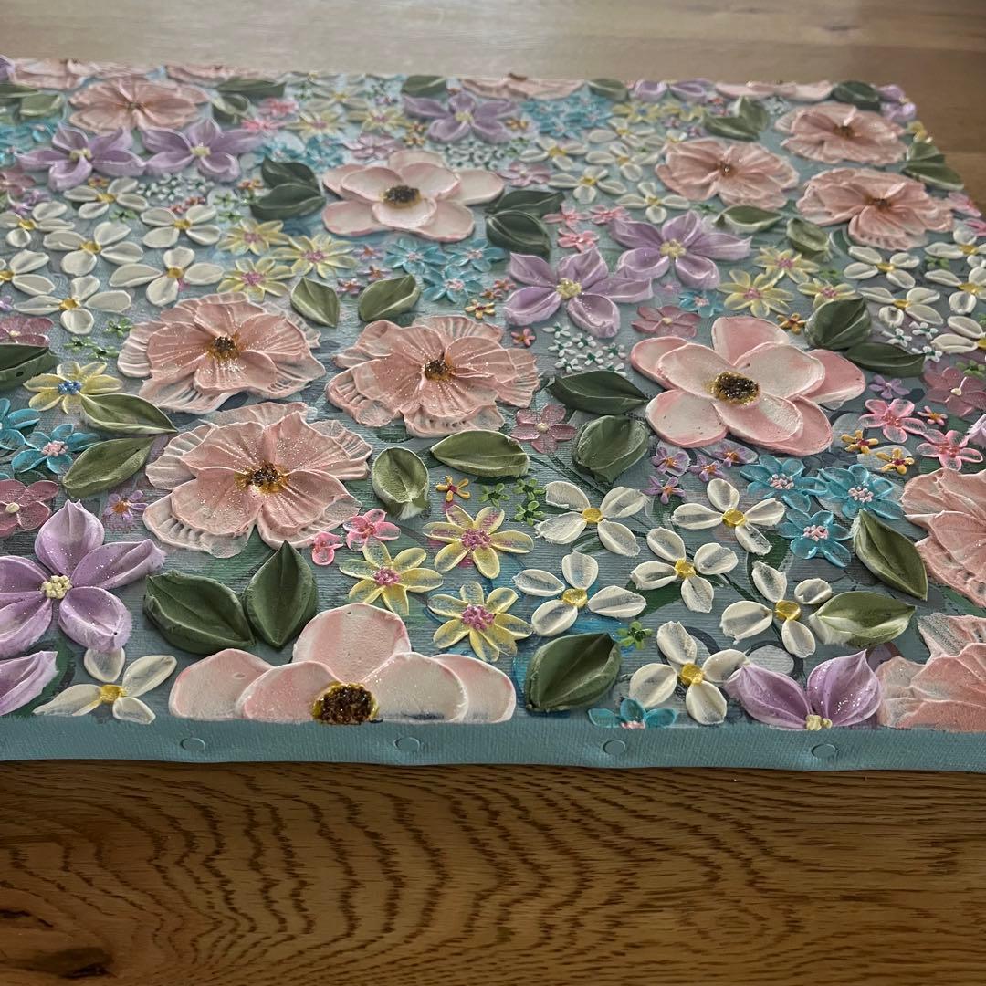 テクスチャーアート ボタニカル 絵画 壁掛けアートアートパネル 花 フラワー