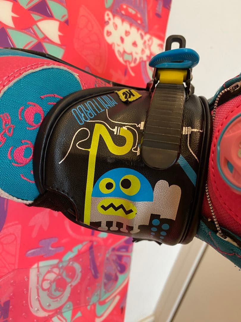 カラフルスノーボードセットk2 90センチ　Burton