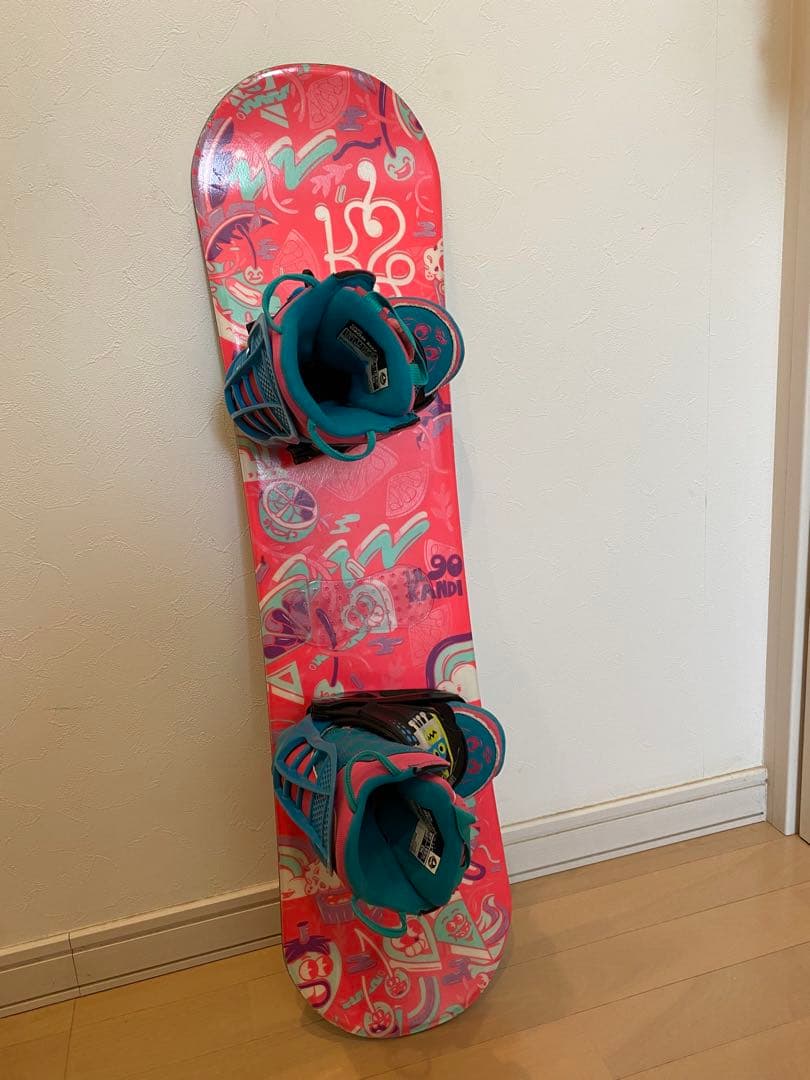 カラフルスノーボードセットk2 90センチ　Burton