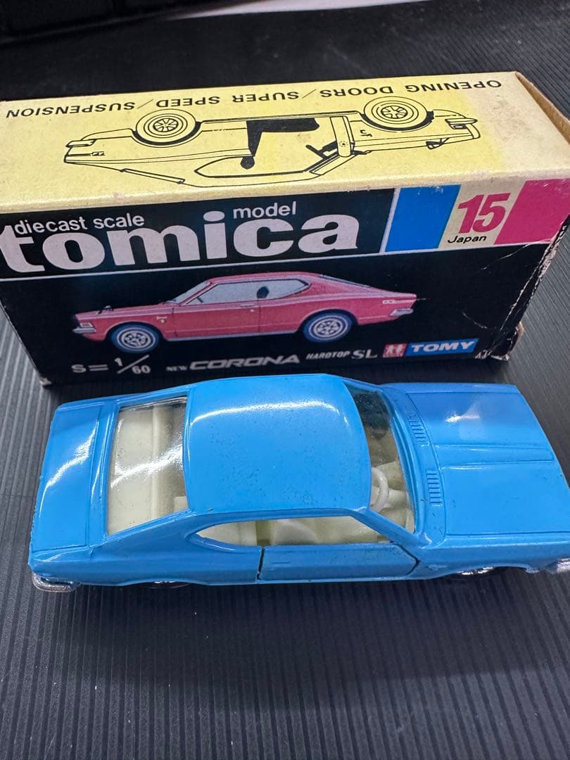 黒箱トミカ 15 コロナ ハードトップ SL 1/60 ホイール希少