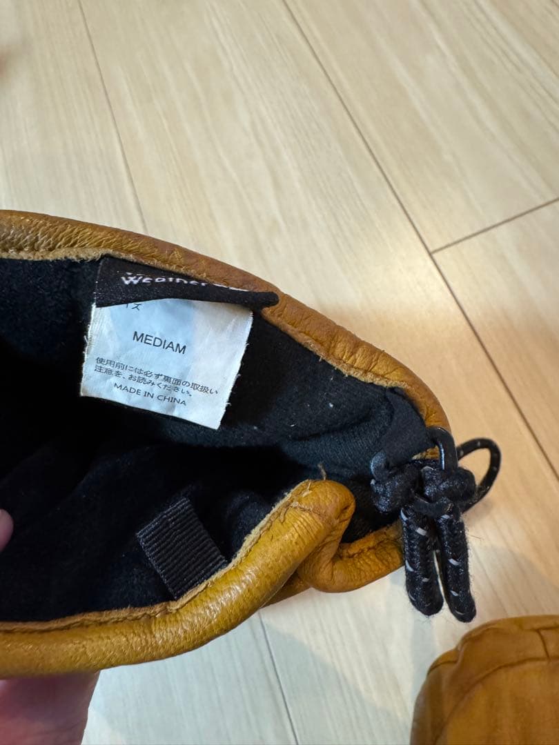 【最高級】レザー ミトン グローブ ブラウン GORE-TEX メンズ:Ｍ