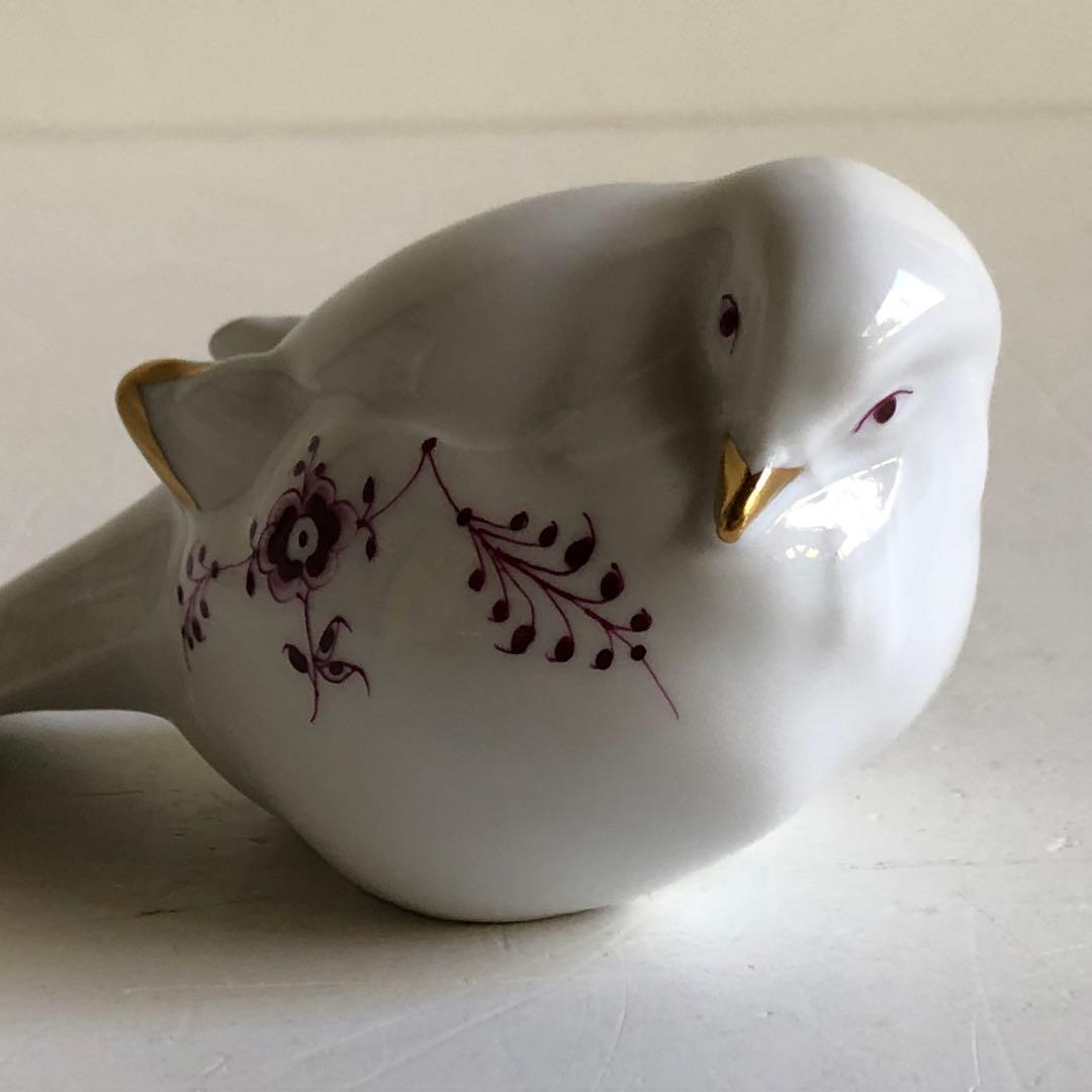 ロイヤルコペンハーゲン　バーガンディ　鳥のフィギュリン