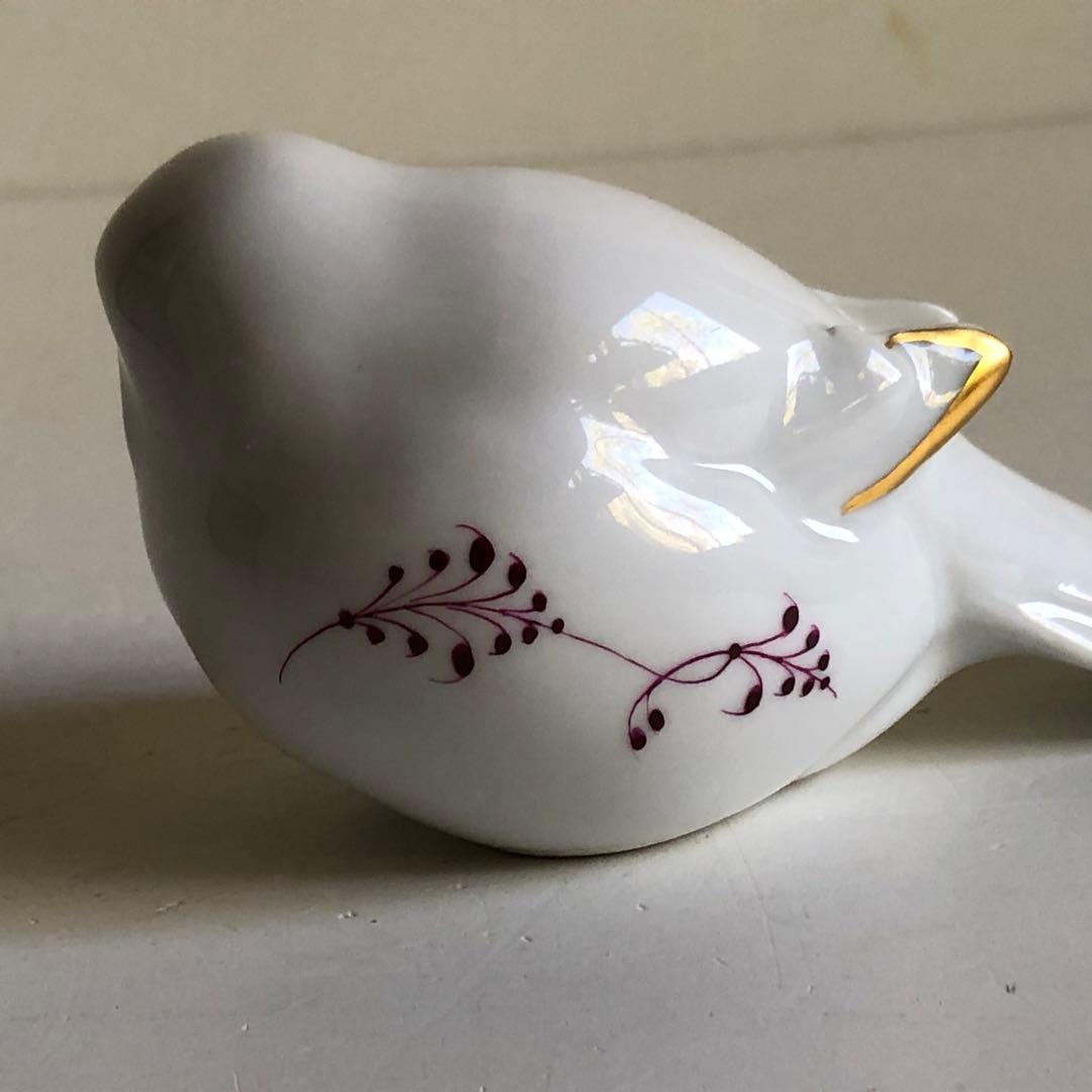 ロイヤルコペンハーゲン　バーガンディ　鳥のフィギュリン