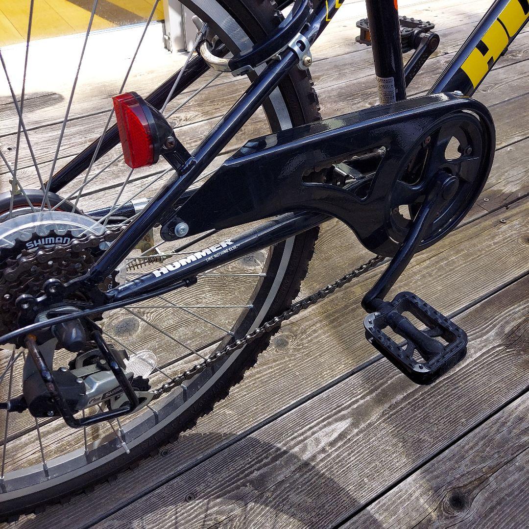 HUMMER キッズサイクル 黒/黄色24型6段ギア長浜市～南彦根まで配送無料