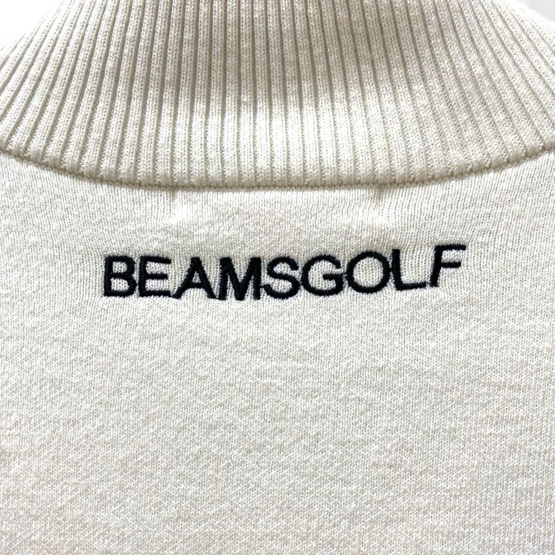 BEAMS GOLF ハーフジップニット オフホワイト