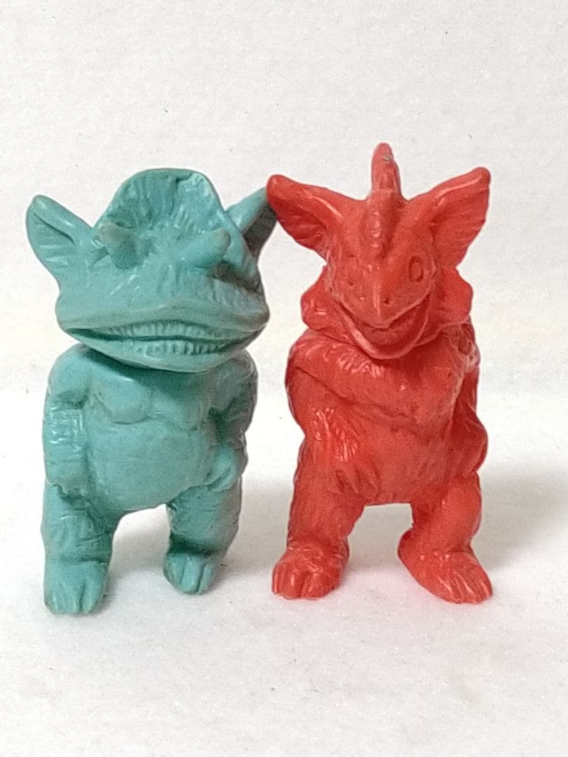 当時物 無版権 ミニソフビ 怪獣 2体セット パチ