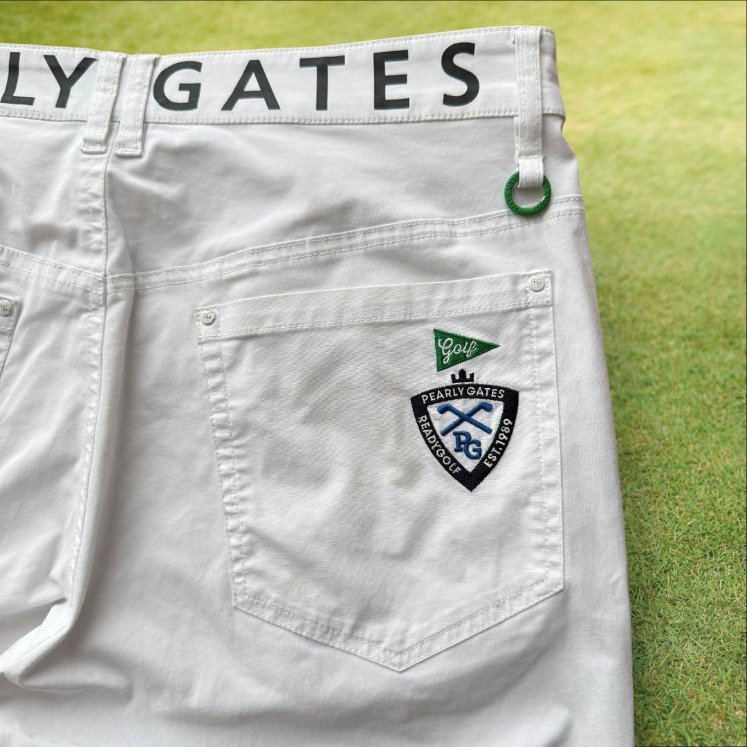 人気デザイン　パーリーゲイツ　パンツ　白　L〜XL相当 ホワイト　美品　ゴルフ