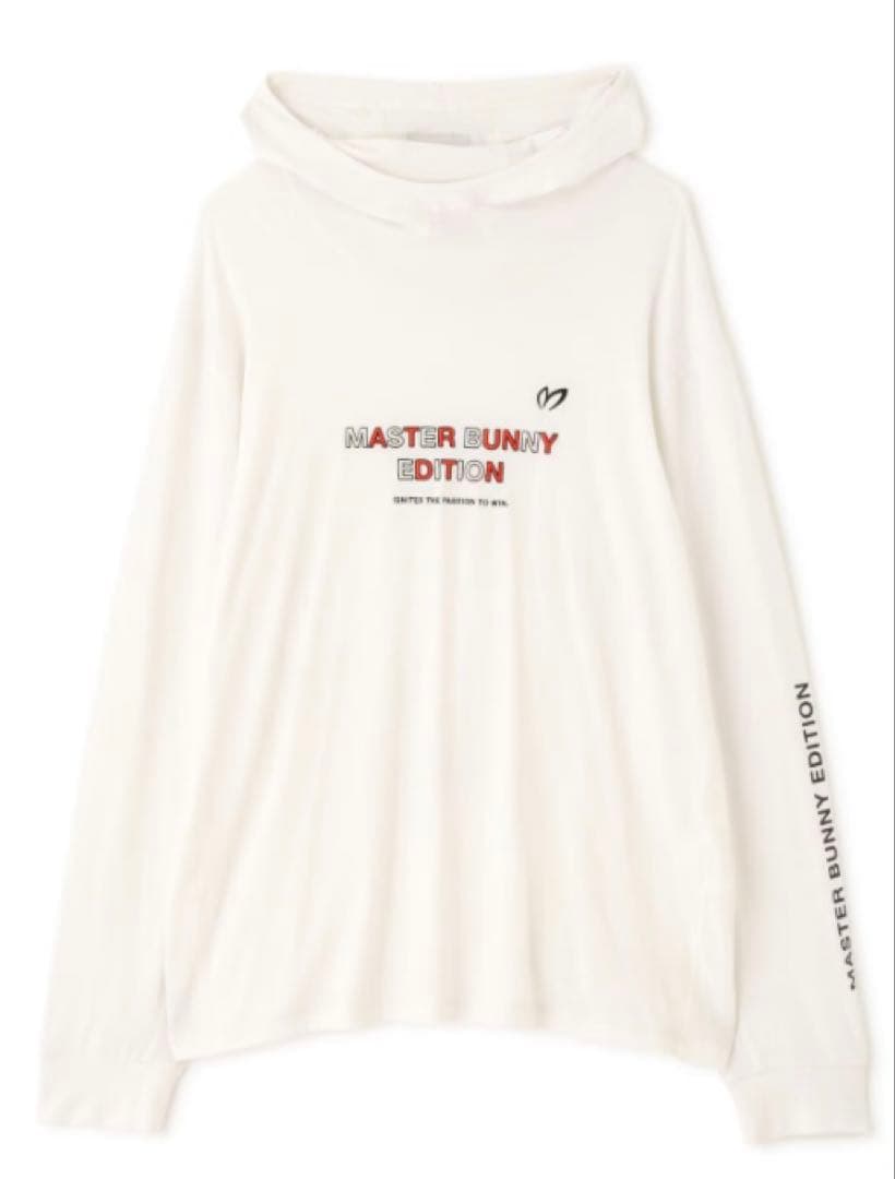 新品 パーリーゲイツ マスターバニー ベアスムース フーディ(5)サイズL/白