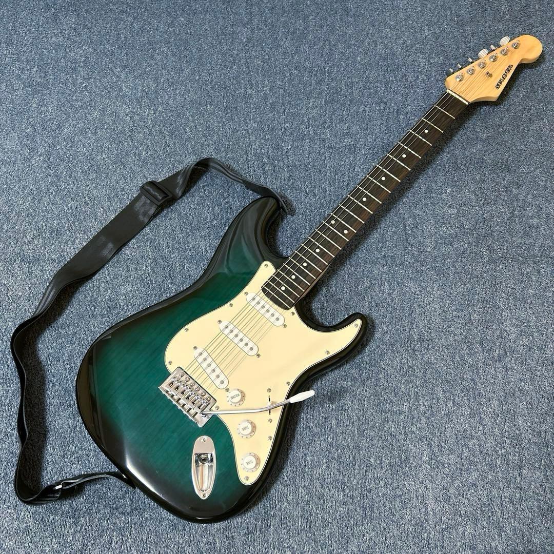 SELDERセルダー　グリーン エレキギター サンバースト