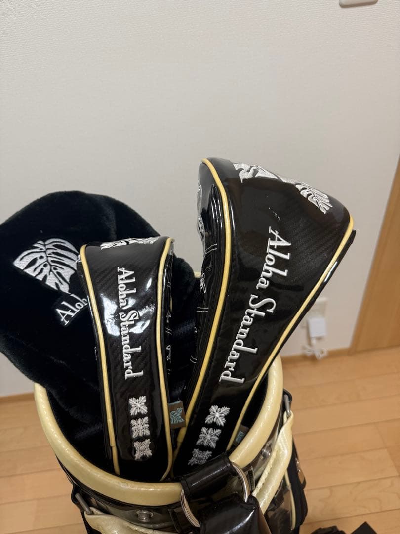 値下　アロハスタンダード9.5黒ヘッドカバー付き　ツアー3点ショルダーベルト付き
