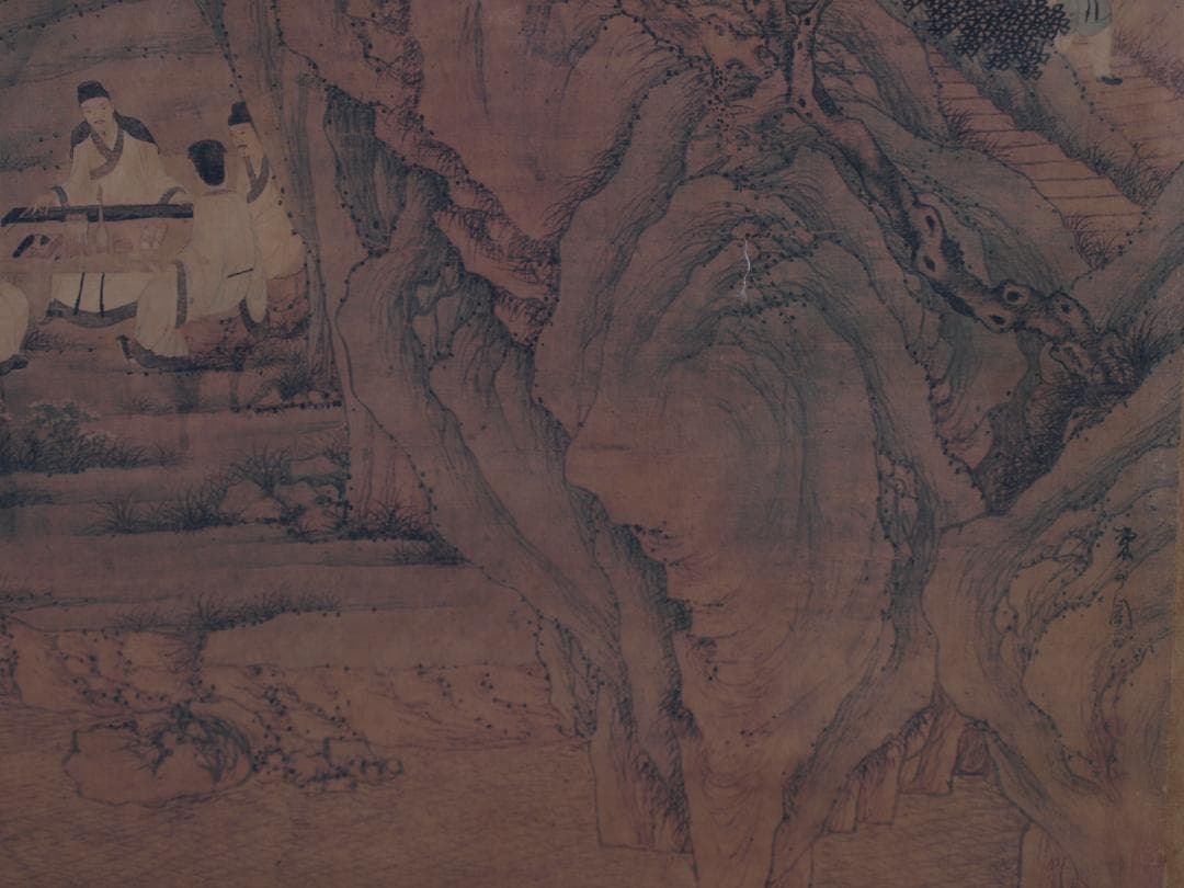 骨董市仕入れ品　中国清時代の掛軸　人物図　肉筆保証　 DE748A7-3