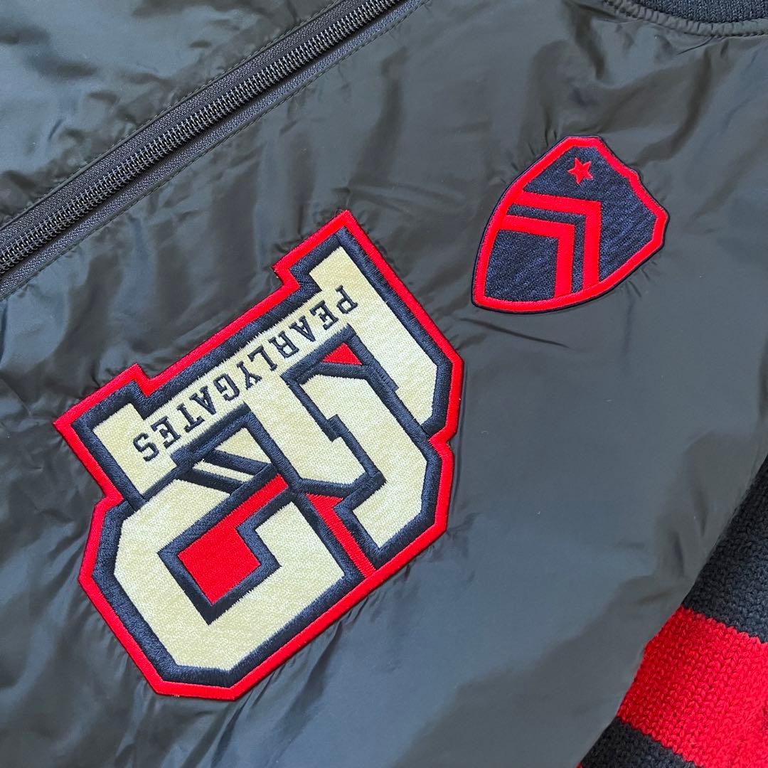 Pearly gates パーリーゲイツ　ニット×ナイロン　中綿入り　ジャケット