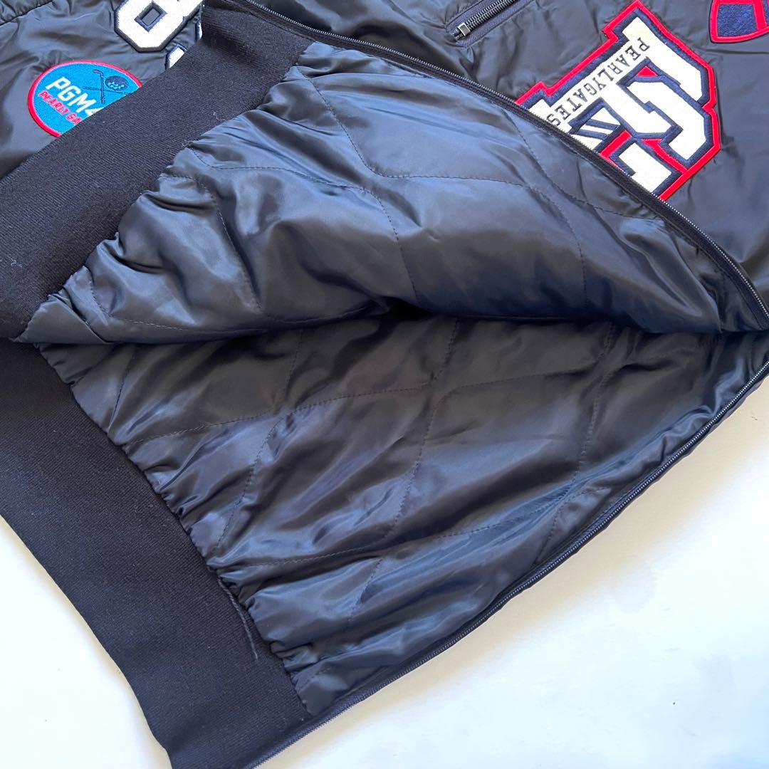 Pearly gates パーリーゲイツ　ニット×ナイロン　中綿入り　ジャケット