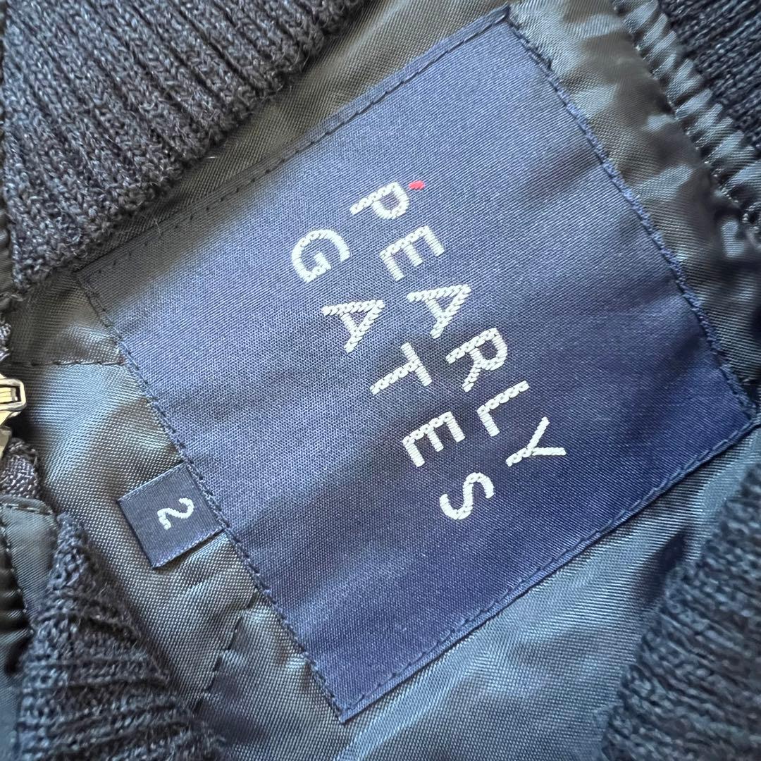Pearly gates パーリーゲイツ　ニット×ナイロン　中綿入り　ジャケット