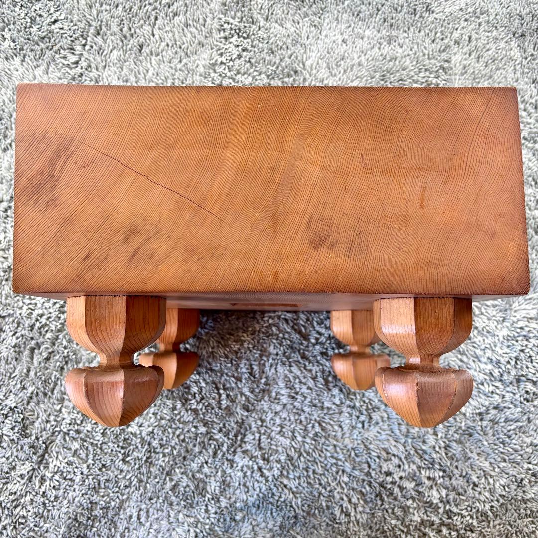 足付碁盤 厚さ約17.5cm ヘソ有り 路盤 囲碁盤