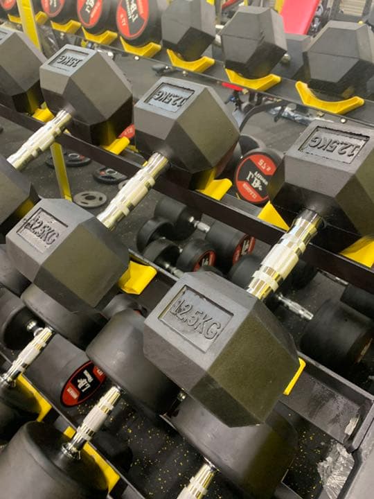 ラバーヘックス ダンベル　15kg  25kg  各2個