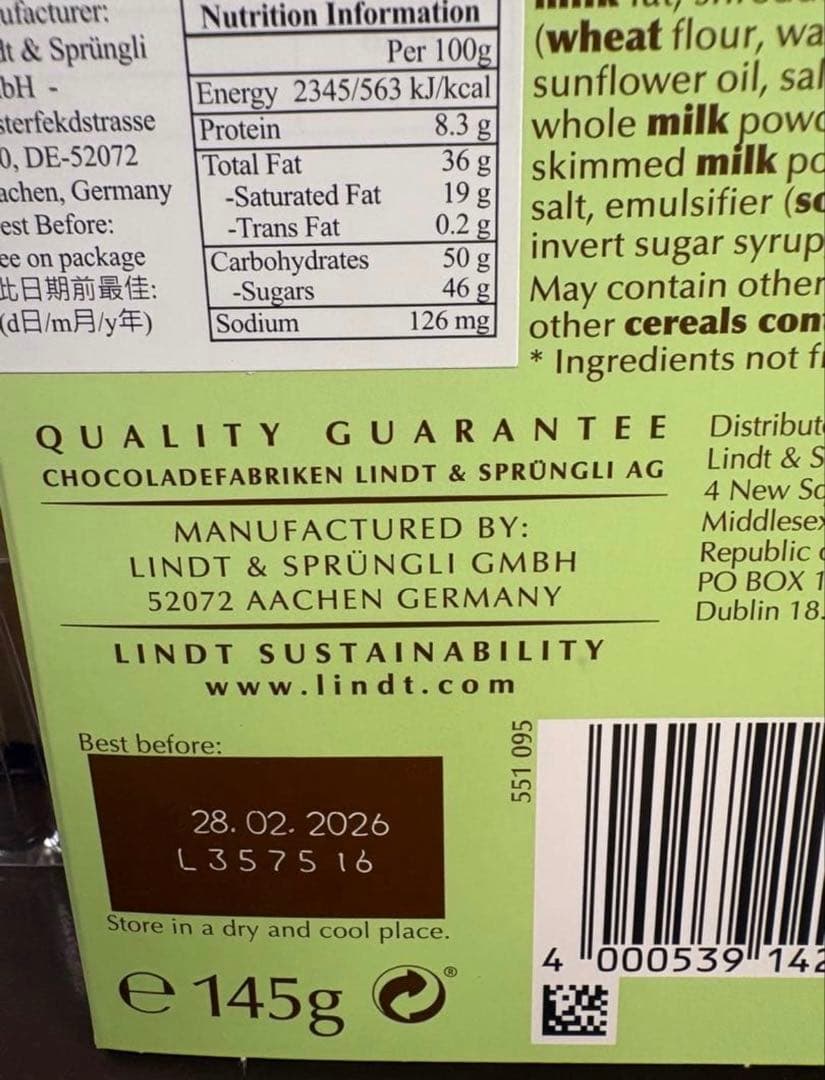 【まとめ買い】リンツドバイチョコ_タブレット2枚&プラリネ90g2箱セット