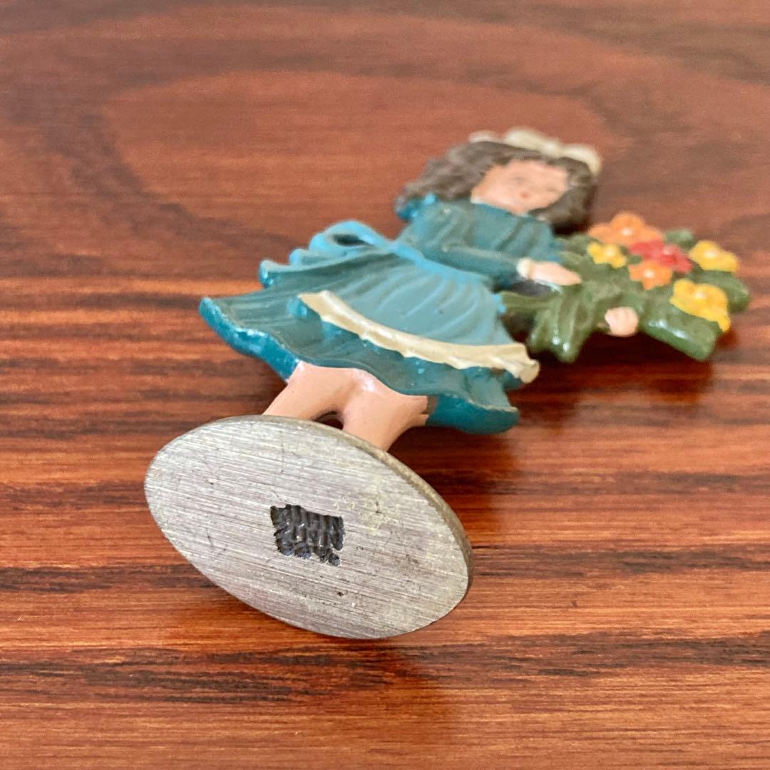 錫　スズ　花を持った女の子　キューン　ドイツ