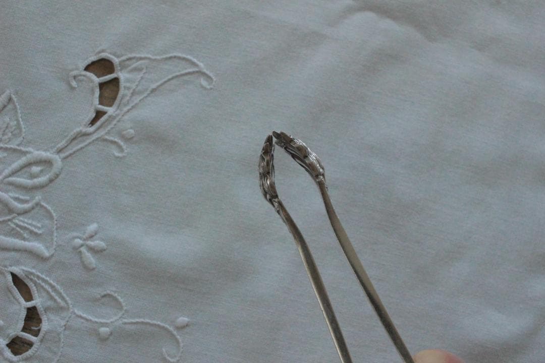【C】シルバーコーティングのトング/野獣の足・フランスアンティーク