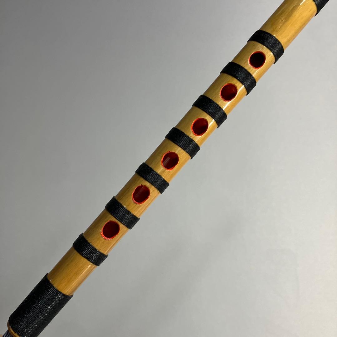 【入門】神楽笛リコーダー式（古典調篠笛、囃子笛）CMRX-114 総巻　咥え笛