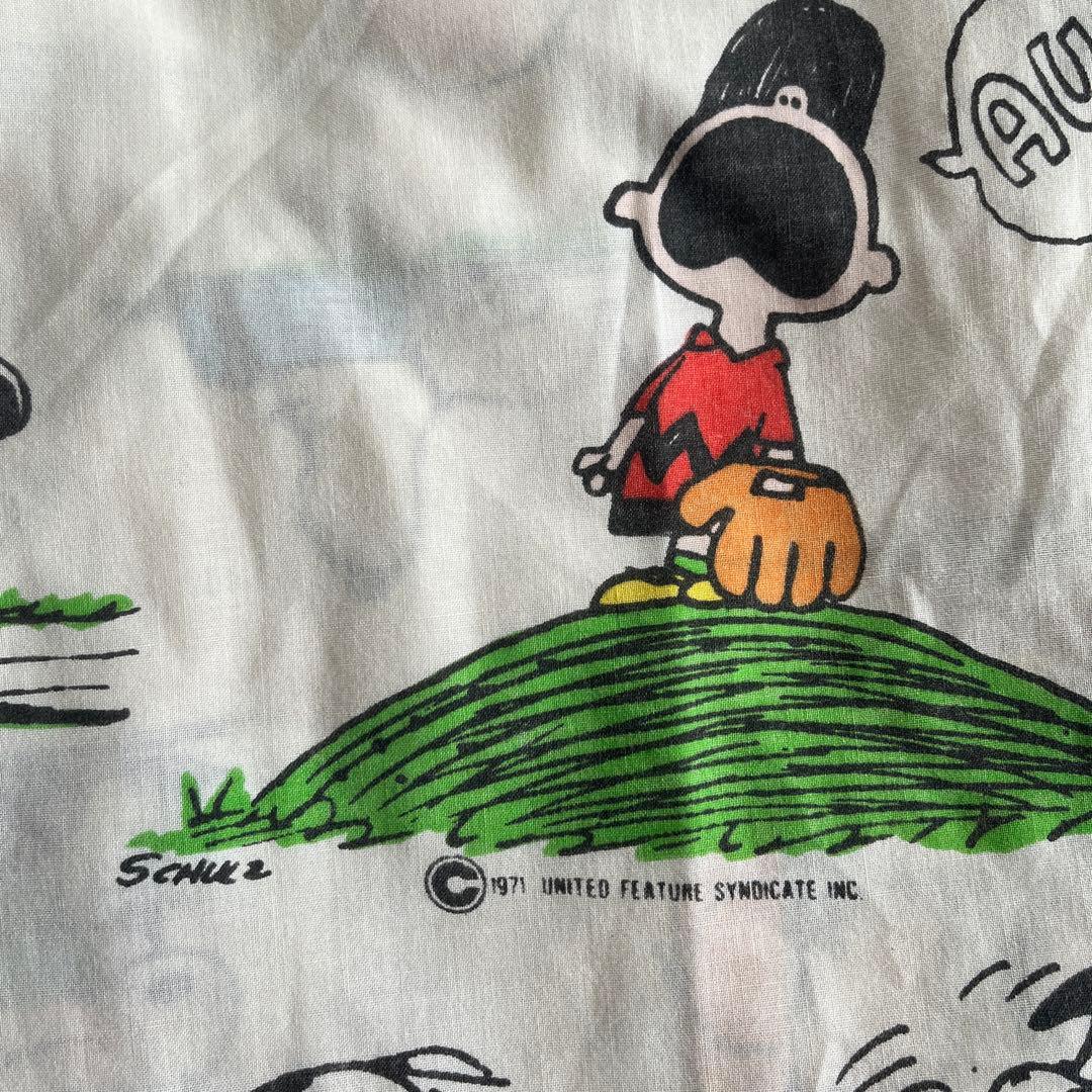 USA製70’sヴィンテージpeanuts snoopyシーツ フライングエース