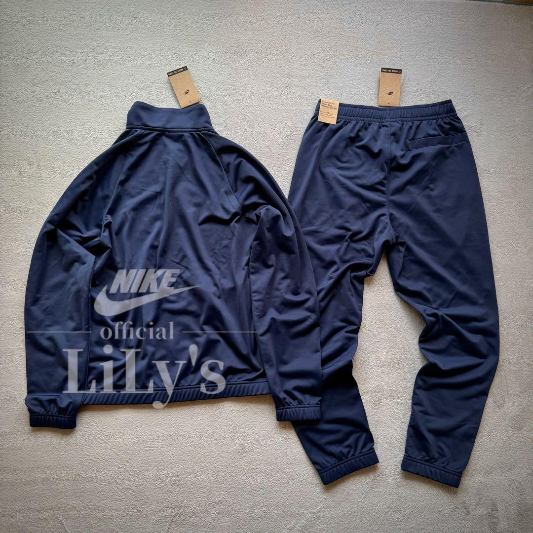【Ｍサイズ】ナイキ上下セットアップ　ネイビー　ロゴ刺繍　スウォッシュ　新品未使用