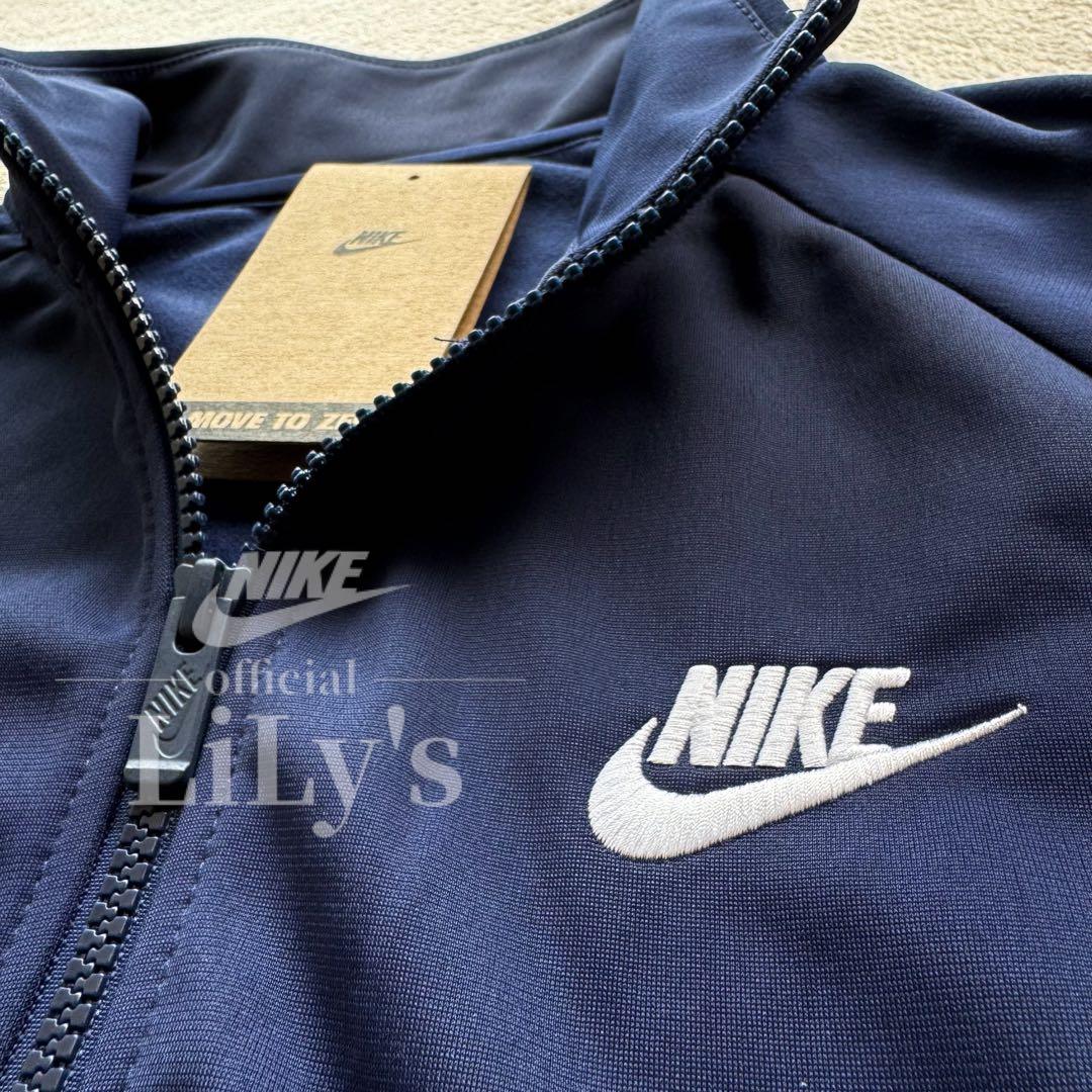 【Ｍサイズ】ナイキ上下セットアップ　ネイビー　ロゴ刺繍　スウォッシュ　新品未使用