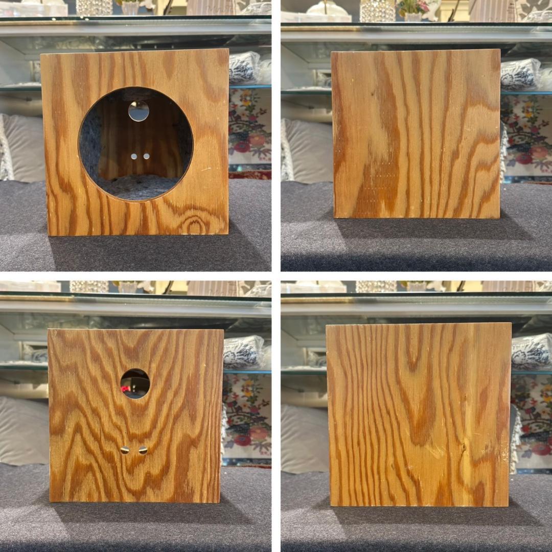 新品【2個セット】木製ペットハウス コンセント穴付き 天然木 箱型 立方体