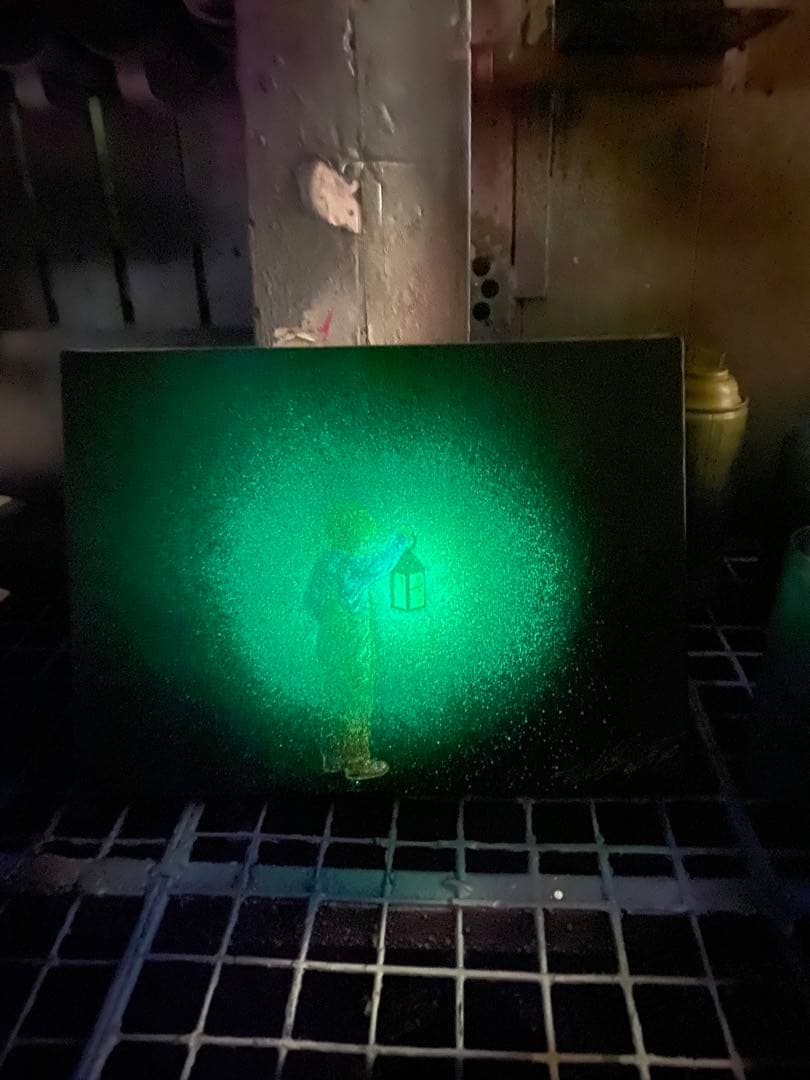 スプレーアート 子供とランタンスプレーアートF4