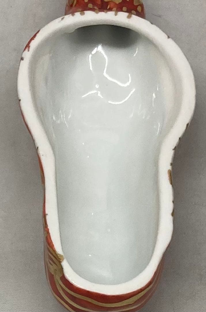 B525s「金襴手海老 香合」高野昭阿弥造　共箱　平安　茶道具　香道具