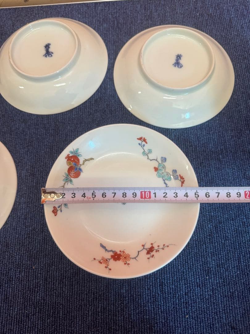 1889 酒井田柿右衛門　錦手中皿　5客　時代物