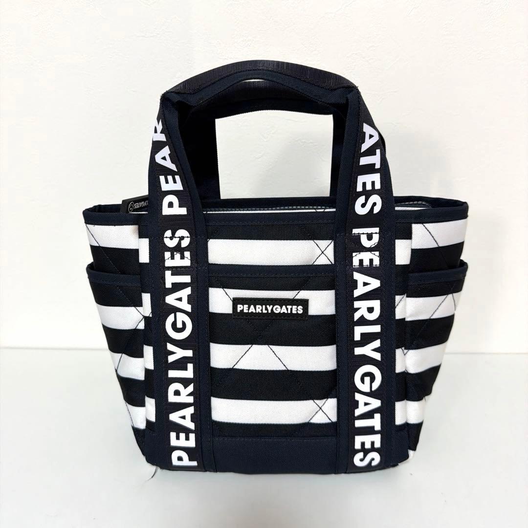 【超美品】パーリーゲイツ キルティングボーダー カートバッグ