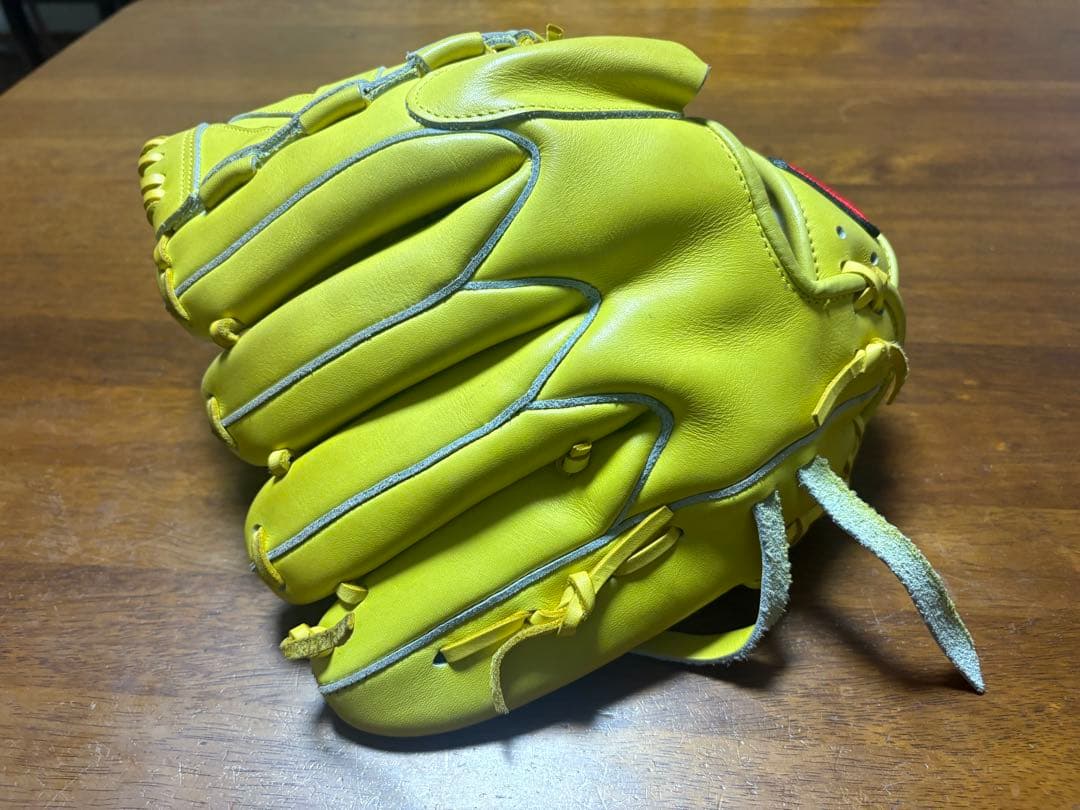 【ガトリン】軟式野球グローブ　イエロー　投手/ピッチャー用