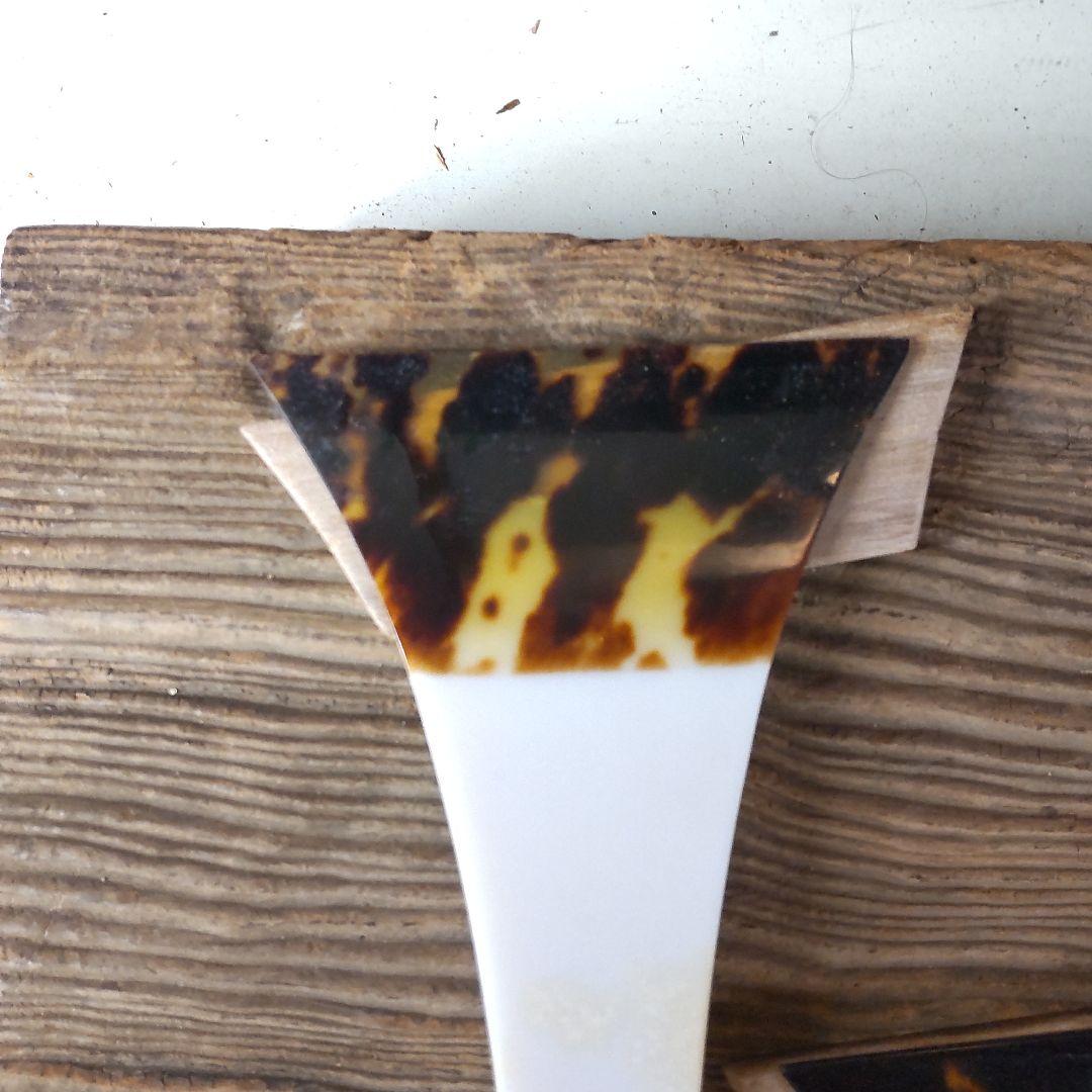 三味線バチ③6本セット、本鼈甲のシール1本有り、