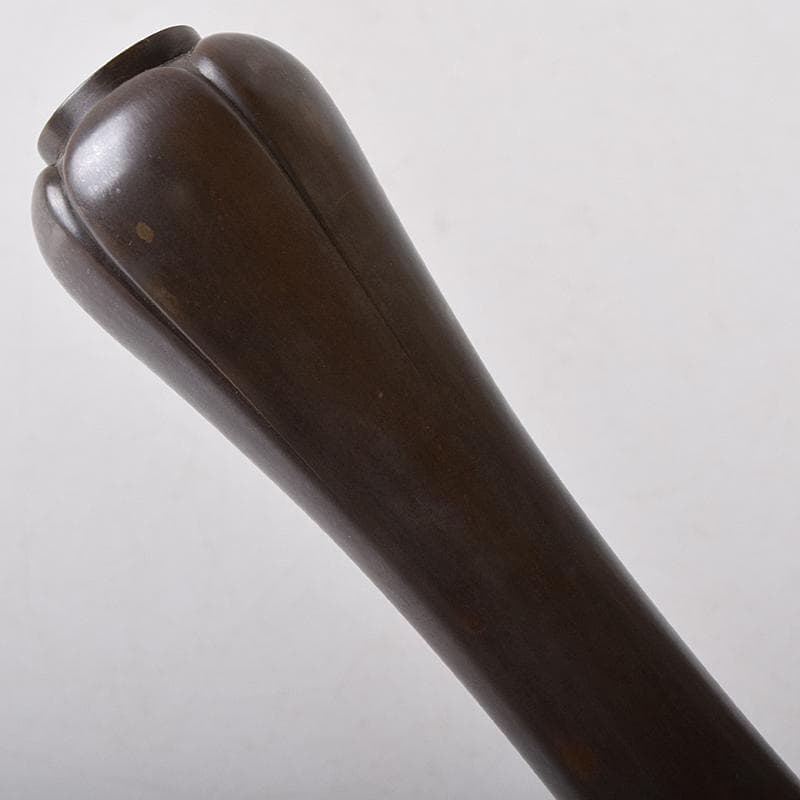 茶道具　一ノ瀬宗辰作　砂張　柚子口　花入　共布共箱　V　R8700