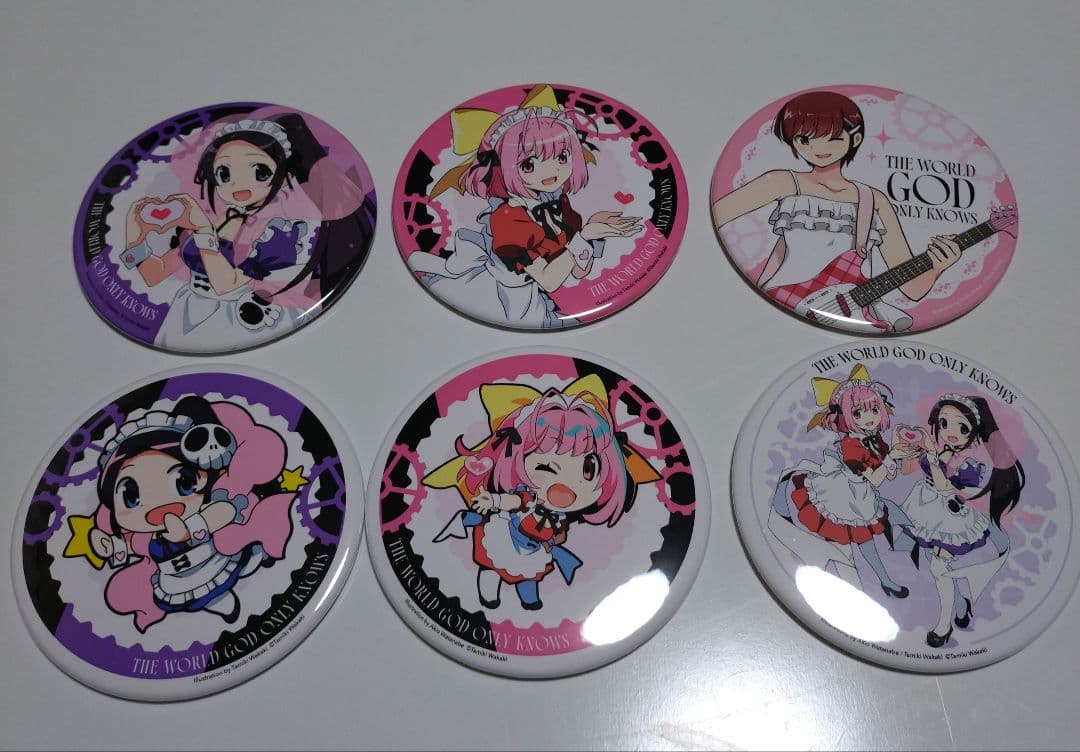 神のみぞ知るセカイ 15周年記念アクリルスタンド 缶バッジセット