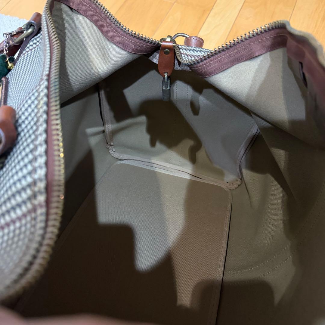 pvcレザー　RalphLauren ボストンバッグ　南京錠付き