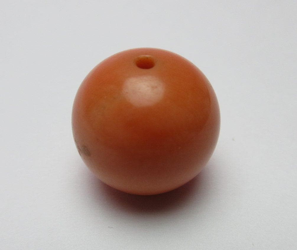 本珊瑚 珊瑚玉 緒締玉 B サンゴ さんご アンティーク　80128