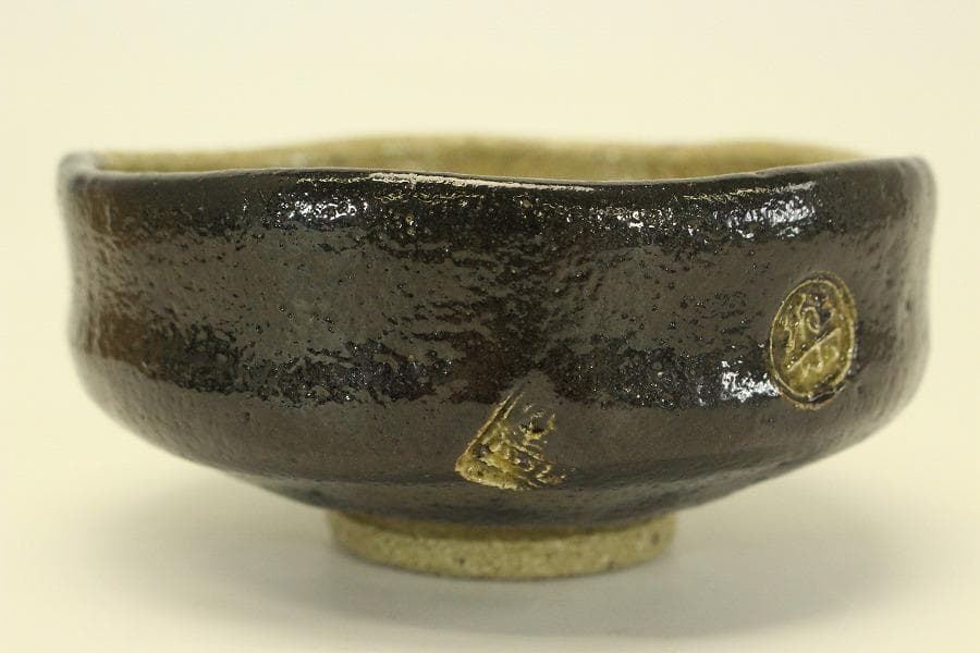 茶道具 平茶碗 数印 桂窯 楽茶碗 共箱(BB472)