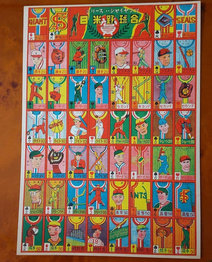 【1949年野球めんこ】SFシールズ来日記念 VSジャイアンツ日米野球合わせ