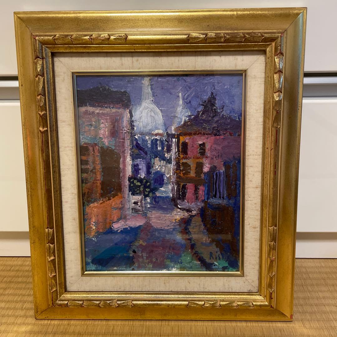 まとめ売り 11点 油彩画 街の風景 R.I. サイン入り