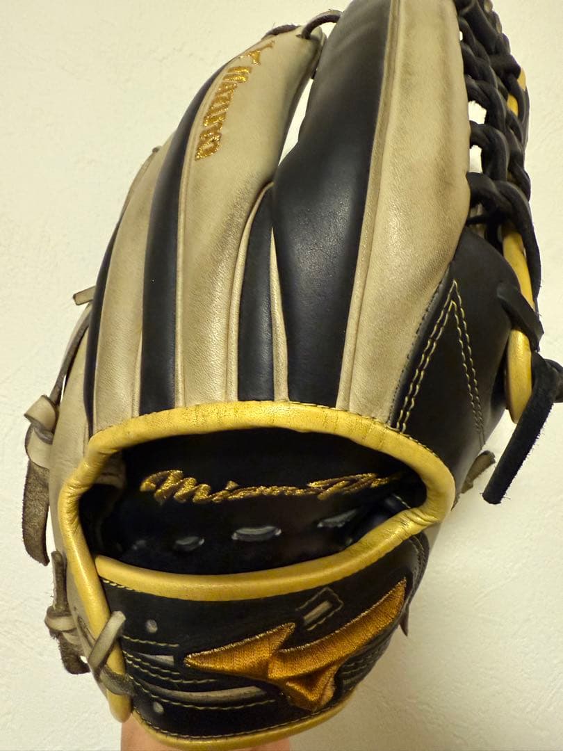 【中古/定価6万】ミズノプロ 外野手 西川型グラブ 黒ブロンド