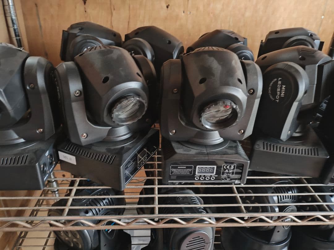 ムービングヘッドライト５台セット DMX接続可能