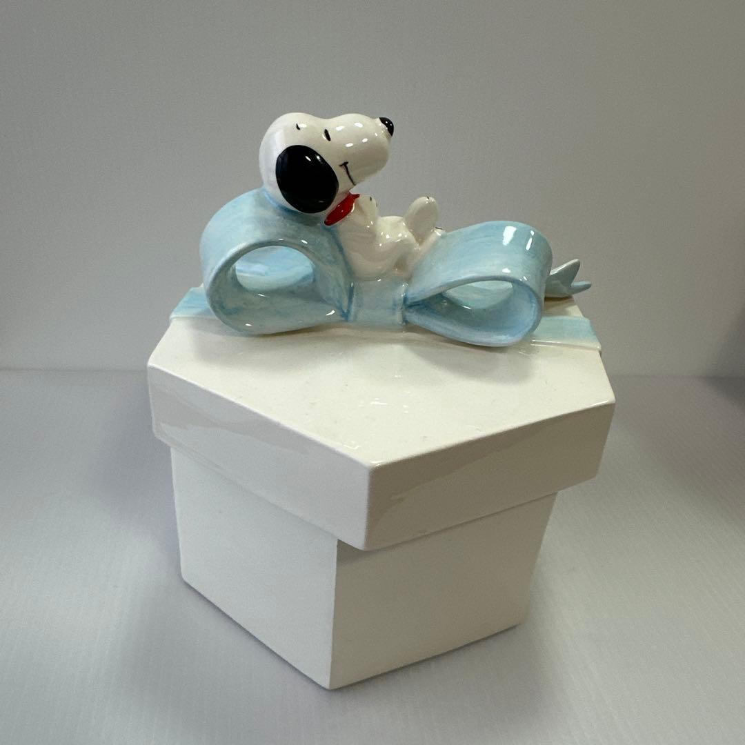 スヌーピー リボン　キャニスター　ビンテージ　snoopy peanuts